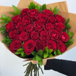  Alanya Flower Order Red Roses 25 Pcs