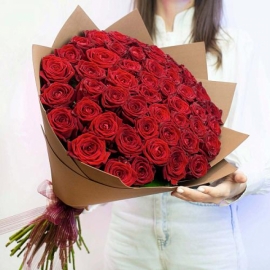 Alanya Florist 51 Red Roses Bouquet