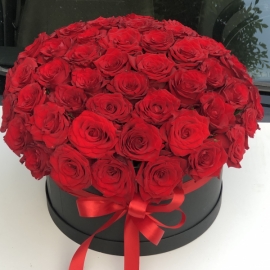  Alanya Çiçek Gönder Kutuda 55 Kırmızı Güller